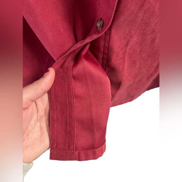 Crazy horse button down long sleeve shacket flannel - Picture 3 of 4